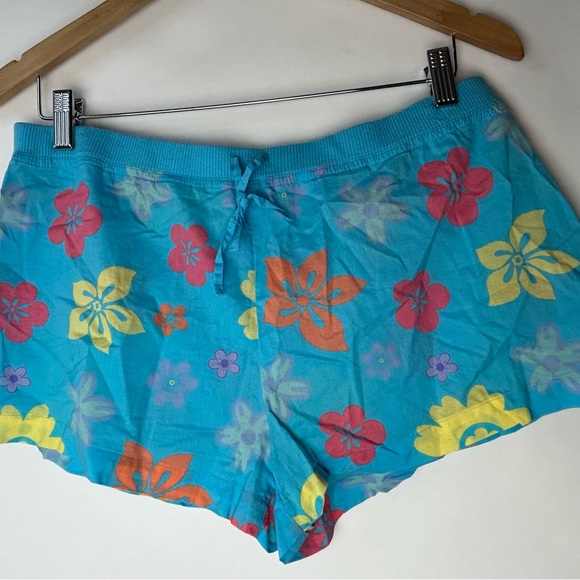 Victoria's Secret Blue with Floral Pajama Shorts Medium - Picture 2 of 13